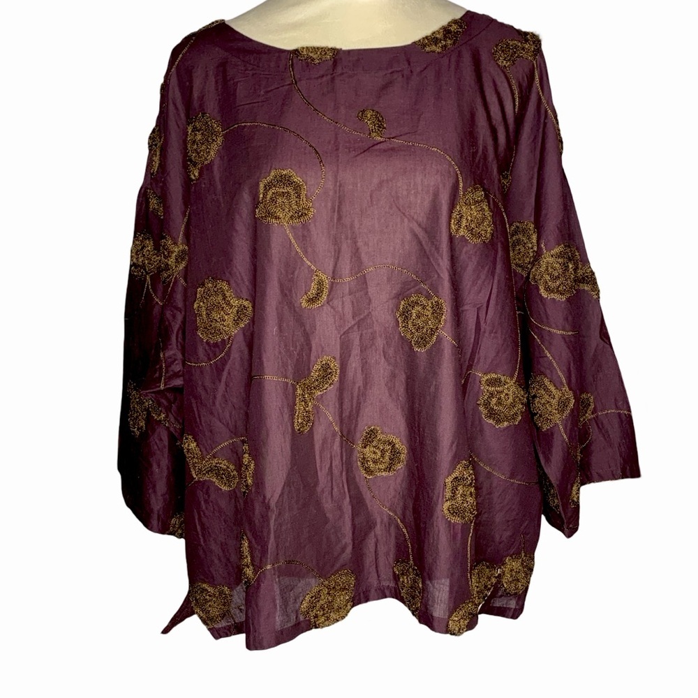 J.Jill Pure Jill Valley Florals Top In Açaí